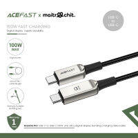 ACEFAST USB-C to USB-C Digital Display Bradied Charging Data Cable 100W-Sliver