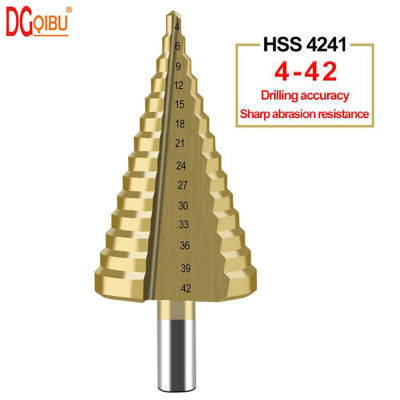 HH-DDPJHss Step Drill Tool 4-42mm 14 Steps Multiple Drill Bits High Speed Steel Hole Cutter Diy Metal Wood Drilling Power Tool