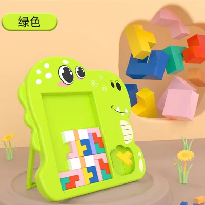ของเล่นเพื่อการศึกษา Tetris ไดโนเสาร์ข้ามพรมแดนปริศนาความคิดความสนใจการสร้างบล็อกปริศนาการศึกษาปฐมวัยสำหรับเด็ก Jenga