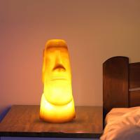 Easter Island Head Statue Light Battrey Powered Lamp Creative Moai Night Light Bedside Lamp For Bedroom Living Room Home Decor