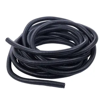 20 Ft Split Loom 1/4 3/8 1/2 Black Wire Harness Wrap Cover Sleeve Conduit