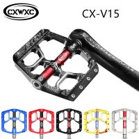 CXWXC CX-V15แบบแบน MTB Road 3ปิดผนึก Beas แป้นเหยียบจักรยานเสือภูเขาแป้นจักรยานแบบกว้าง Pedales Bicicleta อะไหล่เสริม