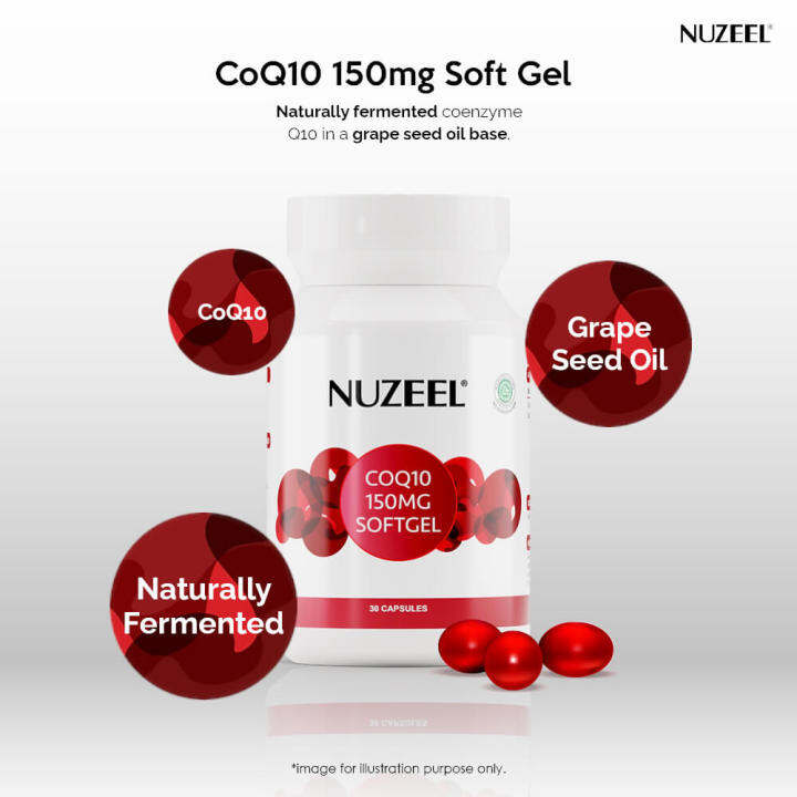 Nuzeel COQ10 150mg Softgel 30s Reduce Oxidative Stress & Inflammation