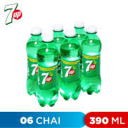 LỐC 6 CHAI NƯỚC NGỌT HƯƠNG CHANH 7UP 390ML