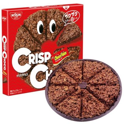 Crisp Choco คริสป์ ช็อกโก คอร์นเฟรกส์เคลือบช็อกโกแลต (ตรา นิชชิน) 47g | Crisp Choco Chocolate coated corn flakes