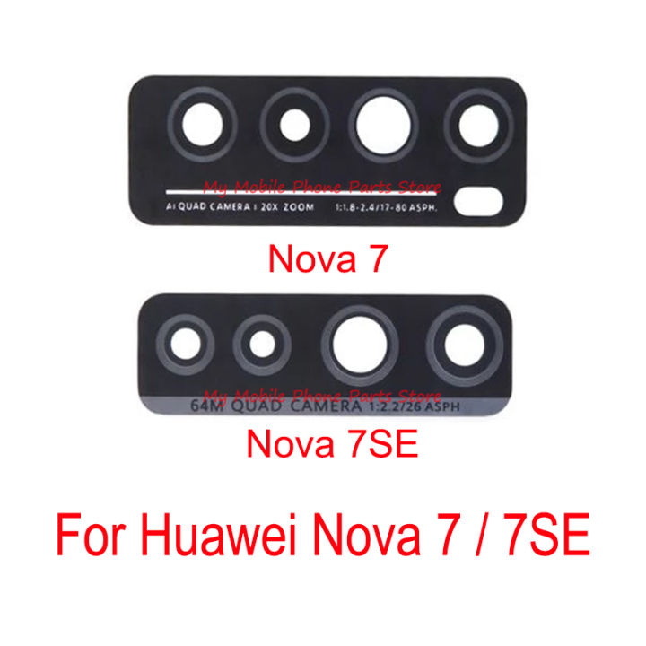 ใหม่โทรศัพท์มือถือเลนส์กล้องด้านหลังกระจกสำหรับ Huawei Nova 7 Se กลับเลนส์กล้องขนาดใหญ่ฝาครอบกระจกอะไหล่ซ่อมสำหรับ Huawei Nova7 7se-iewo9238