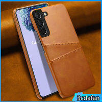 เคสโทรศัพท์กระเป๋าเก็บบัตรหนังลูกวัวสุดหรูสำหรับ Samsung S20 21 22 23 S22แบบพิเศษ23บวก Note8 9 10 20 Plus การ์ดคู่เคสโทรศัพท์นิ่มสำหรับ Samsung S8 9 10 Plus