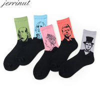 5 Pairs Women Cotton Funny Socks With Print Cute Art Socks Men Autumn Winter Warm Fashion Casual Sock Happy Van Gogh Crew Socks