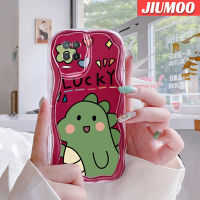 เคส JIUMOO สำหรับ Realme 8 5G 8S 5G Q3i V13 5G Narzo 30 Q3เคสลายการ์ตูนไดโนเสาร์นำโชคดีไซน์ใหม่ขอบเนื้อครีมนิ่มเคสมือถือกันกระแทกแบบใสโปร่งใสลายกล้องถ่ายรูปฝาครอบป้องกันอย่างเรียบง่ายอ่อนโยน