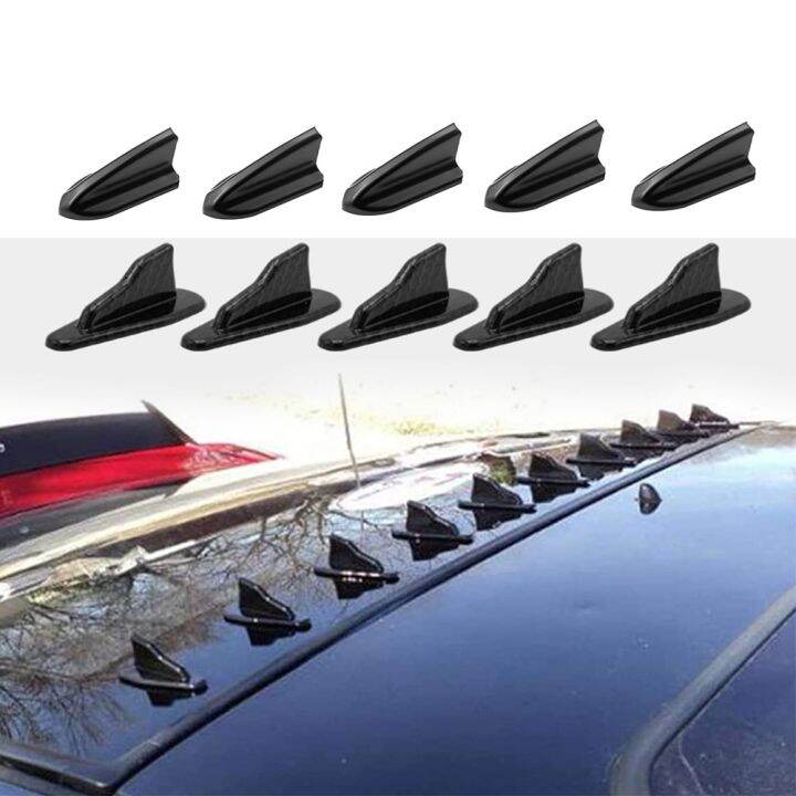 6piece car spoiler shark spoiler EVO PP roof shark fin spoiler wing