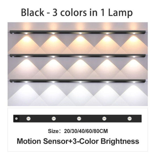 Vimite cabinet light light 3 color dimmable cat s eye night motion sensor - ảnh sản phẩm 5