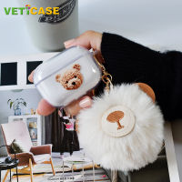 หมีกำมะหยี่น่ารัก: เคสหูฟังสำหรับ Apple AirPods Pro AirPods 1 2 3ซิลิโคนนุ่มหูฟัง Air Pods ปลอกกระเป๋าป้องกัน AirPod อุปกรณ์เสริม Clear