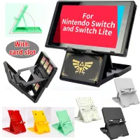 Bracket Mount Holder Adjustable Stand for ipad Tablet Nintendo N-Switch Lite Mini Console Lite Play Base Support With Card Slot