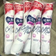 Combo 5 cây Bông Tẩy Trang Aura Beauty Cotton Pads 150 Miếng