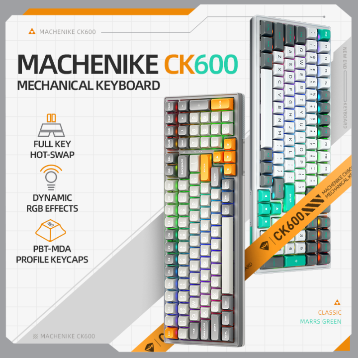 มาใหม่-machenike-ck600วิศวกรรมแป้นพิมพ์100คีย์สามโหมดบลูทูธ-2-4กรัม-สายคีย์บอร์ดไร้สายร้อนถอดเปลี่ยนได้-rgb-backlit-pbt-csa-ปุ่มกดคีย์บอร์ดเกมสำหรับ-mac-windows