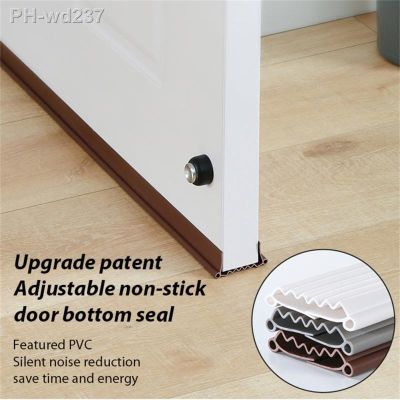 Door Bottoom Seal Strip PVC Wind Noise Reduction Stopper Under Door Sealing Blocker Door Weatherstrip Under Door Draft Stoppers
