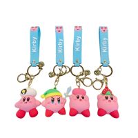 NEW Kawaii Anime Cartoon Star Kirby Keychain Cute Car Key Ring Kids Doll Pendant Backpack Ornaments Holiday Gifts for Friends