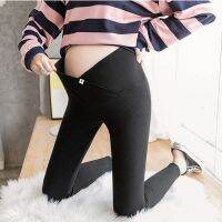 Seluar Pants Maternity Pants Fashion Cute Cat Black Gray High Elastic Adjustable with Cross Belly Support M-3XL Seluar Pant