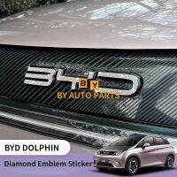 {Yitong Chepin} 1ชิ้น BYD ด้านหน้าสติ๊กเกอร์โลโก้เพชรแก้ไขพวงมาลัย