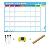 Magnetic Dry Erase Calendar for Fridge 3 Fine Tip Markers and Large Eraser with Magnets- Monthly Whiteboard for Refrigerator Wal