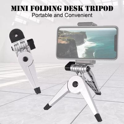 Mobile Desktop Live Selfie Mini Triangle Portable Folding Plate Mobile Holder Phone Plastic Tripod Type H0U0