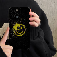 เคสโทรศัพท์หน้ายิ้มสำหรับไอโฟน14/13/12/11 Pro Max 12 13 Mini 6 6S 7 8 Plus X XR XS Max เคสโทรศัพท์แบบนิ่มกันกระแทกแฟชั่นที่สร้างสรรค์ฝาครอบโทรศัพท์พร้อมฝาครอบป้องกันกล้องพร้อมเลนส์คลุมทั้งหมดเปลือกหอย