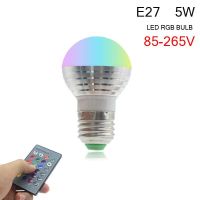 【In-Stock】 A.One Traders หลอดไฟ Led E14 E27หรี่แสงได้5W GU10หลอดไฟเปลี่ยนสี AC 220V 110V MR16 DC12V สีขาว RGB IR ระยะไกล C3กลางคืน