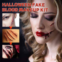 Halloween Fake Blood Gel Kit Body Paint Halloween Stage Makeup Set for Halloween Festival and Party