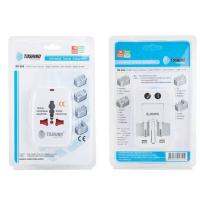 [มีคูปองส่งฟรี] Toshino Universal Travel Adapter ปลั๊กต่างประเทศ ปลั๊กทั่วโลก รุ่น DE-204 (White)