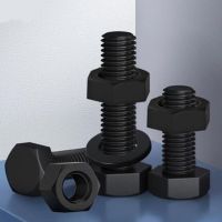 50-5Pcs M3 M4 M5 M6 M8 M10 M12 Black Outer Hexagonal Nylon Screws Nuts Gaskets Insulated Plastic Bolts Combination Set PA66 Nails Screws Fasteners