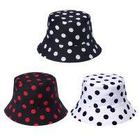 Packable Fishing Hat Round Dots Ornamented Bucket Summer Traveling Hat for Uni Women Men Camping Outdoors