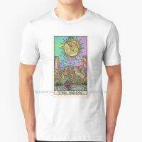 Psychadelic Tarot-The Moon T Shirt Cotton 6Xl Tarot Trippy Psychadelic Neon Tripping Druggie Moon Gypsy Colorful Spirit