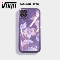 VRQR เคสกันกระแทกสำหรับ Samsung Galaxy A12 4G A12 5G M12 4G F12 4G A12 Nacho(A12s) A22 4G A22 5G A22s 5G F42 5G M53 5G ฟิล์มเลนส์ Meitong ประกายดาวดอกชงโคเคสโทรศัพท์สินค้าแฟชั่น