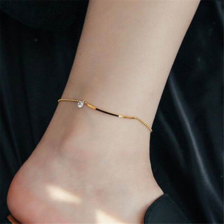 new-gold-color-plated-stainless-steel-bohemia-chain-anklets-for-women-crystal-beach-barefoot-sandals-bracelet-ankle-on-the-leg