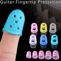 4 ชิ้น/เซ็ตซิลิโคนกันลื่น Finger Guards Guitar Fingertip Protector Fingerstall สำหรับ Ukulele Guitar Press อุปกรณ์เสริม 6 สี-wangjun1