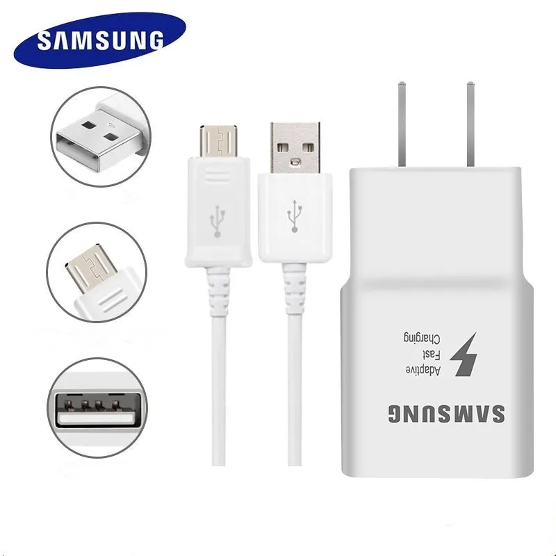 Drama rabat Trække ud ☌ 100 Original Samsung Fast Charger for Samsung Galaxy A7 2018 S7 J4 Plus  J7 Pro 2017 S10 Note10 Adaptive Quick Charge Fast Charger Micro USB Type-C  For Samsung | Lazada PH