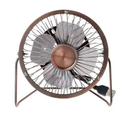 Mini USB Table Desktop Personal Fan Computer Heat Dissipation Adjustable High Compatibility Metal Design Antique Quiet Home