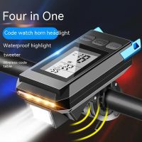 T6 LED Bike Bicycle Computer Horn USB Bike Light Front 2 Holder Waterproof Cycling Headlight Flashlight Odometer Accessories