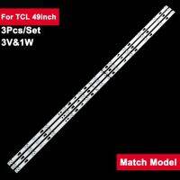 3ชิ้น930มม. 3V ไฟด้านหลังทีวีบาร์สำหรับ Tcl 49นิ้ว49hr332m11a2 49fs435 49sk6000 T49fsl6010 49d1200 4c-Lb490t-Hr9