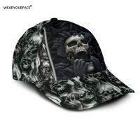 [Hat vendor]Skull Deer YAOI 3D พิมพ์ลายทั่วหมวกใส่กลับด้านผู้ชายผู้หญิงผู้ใหญ่แบบสวมหัวสไตล์ Hip Hop หมวกเบสบอลกระบังแสงกลางแจ้ง