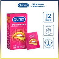 Bao cao su gân gai kéo dài Durex Pleasuremax 12pcs. Tăng cường khoái cảm, hỗ trợ quan hệ. thumbnail