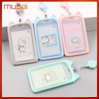 MUBAI 1PC น่ารัก การ์ตูนแมว ธนาคาร อัตลักษณ์ ซองใส่บัตรประชาชน ผู้ถือบัตร กรณีบัตรเครดิต กรณีบัตรรถบัส