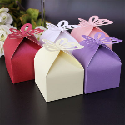 Party Favor Boxes Butterfly-themed Party Supplies Pearl Butterfly Candy Box Party Candy Biscuit Small Gift Box Event Party Supplies