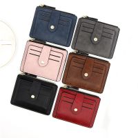 【CW】☽■  Small Fashion Credit ID Card Holder Leather Wallet With Coin Man Money Men Business Purse