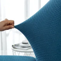 Thickened household elastic simple dining chair co加厚家用连体弹力简约餐椅套通用餐厅酒店餐桌凳套罩布艺椅子套罩
