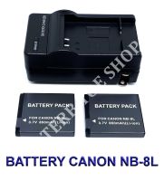 NB-8L  NB8L แบตเตอรี่  แท่นชาร์จ  แบตเตอรี่พร้อมแท่นชาร์จสำหรับกล้องแคนนอน Battery  Charger  Battery and Charger For Canon PowerShot A2200,A3000 IS,A3100 IS,A3200 IS,A3300 IS Digital Cameras BY TERB TOE SHOP