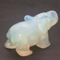 YTRYTWE Opalite แฟชั่น งานฝีมือหุ่น สำหรับตกแต่งบ้าน วันหยุดเทศกาล พลอยช้างแกะสลักมือ รูปปั้นสัตว์ 1.5 นิ้ว มูนสโตนประณีตขนาดเล็ก