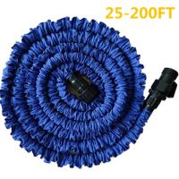Magic Garden Hose Watering Hose Flexible Expandable Water Hose Pipe Irrigation Car Wash Quick Connector Valve 25-200FT Watering Systems Garden Hoses