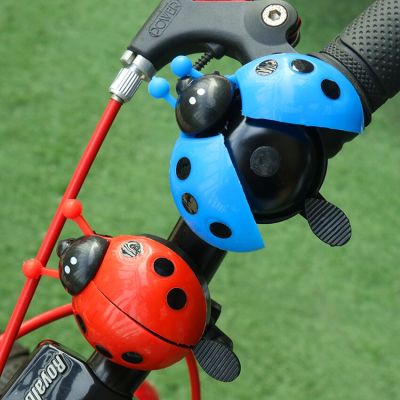 1PC Bike Cute Horn Alarm Bell Child Bicycle Accessories Bicycle Bell Ring Beetle Cartoon Ladybug Bell Ring Adhesives Tape