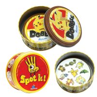 Dobble Cards Pikachu It Game with Metal Board Animals Holidays Camping Kids Gifts